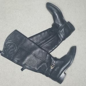 Tory Burch Marlene pebbled leather riding boot size 6.5